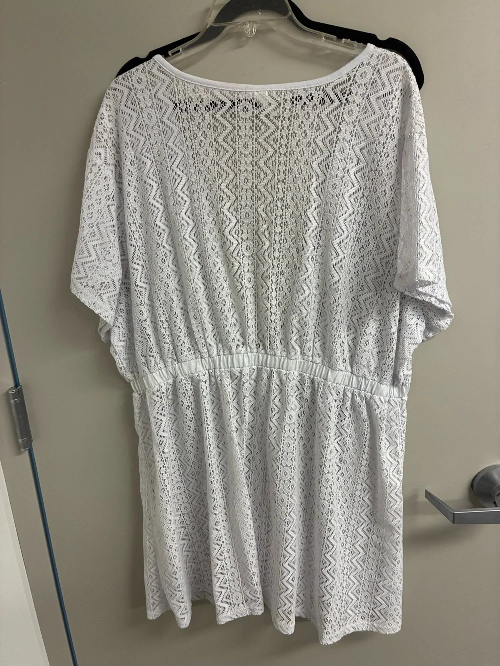 Time and Tru White Lace Swim Coverup 3X